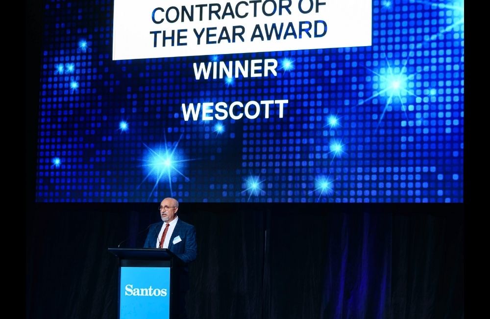 Wescott wins Contractor of the Year at Santos Annual Awards